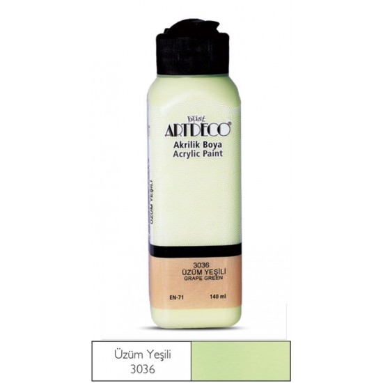 ARTDECO Y-070R-3036 AKRİLİK BOYA 140 ML YEŞİL ÜZÜM