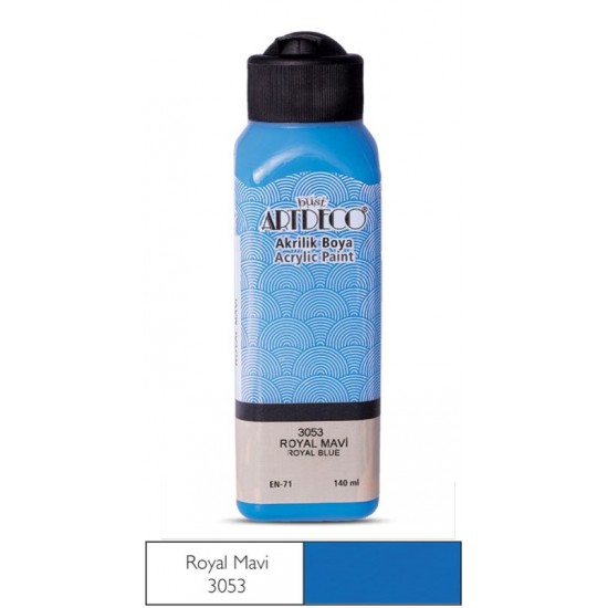 ARTDECO Y-070R-3053 AKRİLİK BOYA 140 ML ROYAL MAVİ