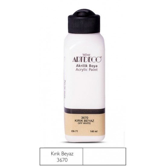 ARTDECO Y-070R-3670 AKRİLİK BOYA 140 ML KIRIK BEYAZ