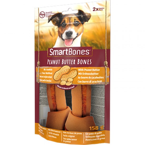 SMARTBONES PEANUTBUTTER MED. 2AD 28 XP