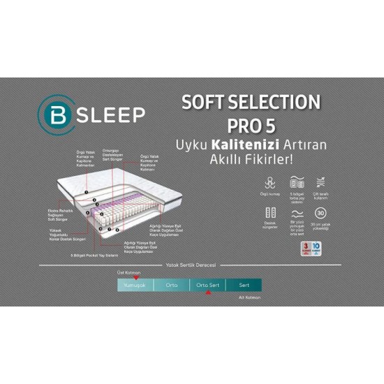 Bellona Soft Selection Pro 5 Yatak Çift Kişilik