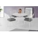 Modern Mermer Desen Yuvarlak Mutfak Masası ve 4 Adet Sandalye