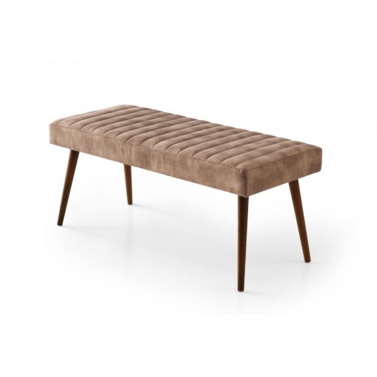 Mutfak Bank Bench Oturma Markiz 110cm Kahve Kumaş