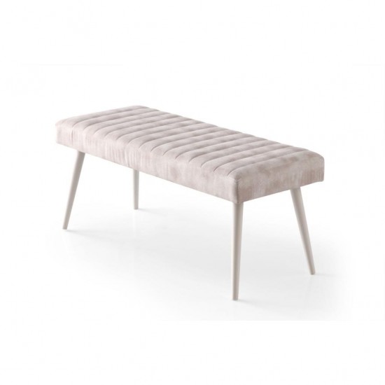 Mutfak Bank Bench Oturma Markiz 110cm Krem Kumaş