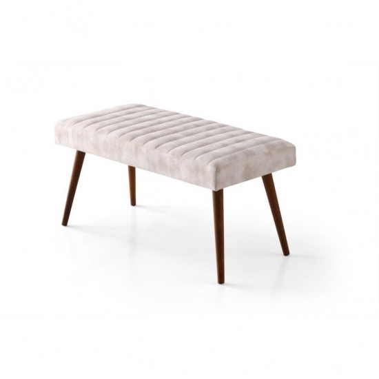 Mutfak Bank Bench Oturma Markiz 110cm Krem Kumaş