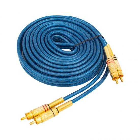 2 Rca + 2 Rca 4.5 Metre Mavi̇ Oto Anfi̇ Ara Kablo Powermaster