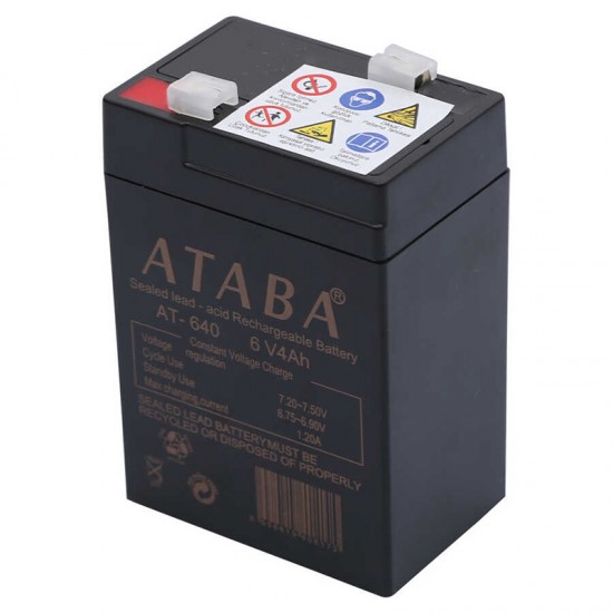 Ataba At-640 6 Volt - 4 Amper Işildak Aküsü (70 X 47 X 101 Mm)