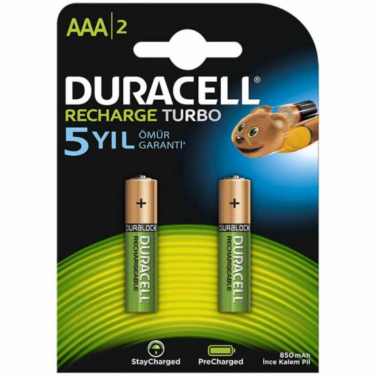 Duracell Şarjli 900 Ma Aaa İnce Kalem Pi̇l 2Li̇ Paket