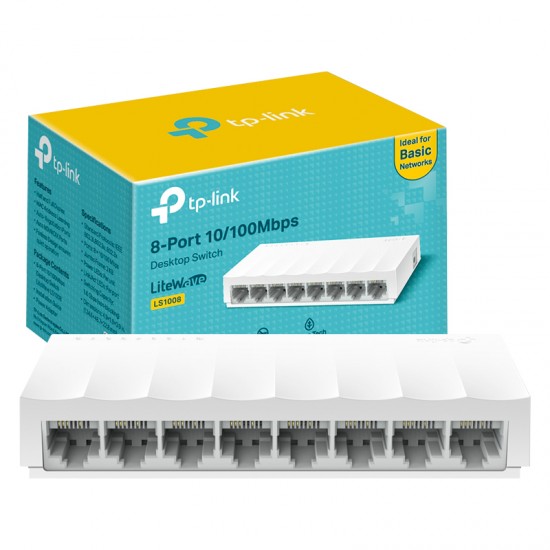 Tp-Link Ls1008 8 Port 10/100 Mbps Ethernet Switch