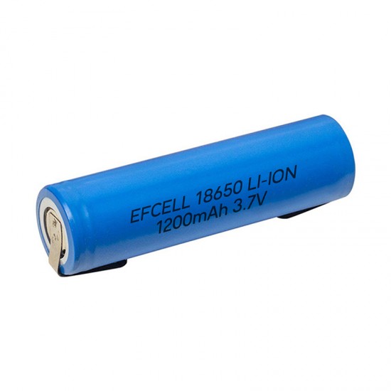 Efcell 18650 3.7 Volt 1200 Mah Li̇thium Li-Ion Puntali Mavi̇ Pi̇l (Başliksiz Puntali)