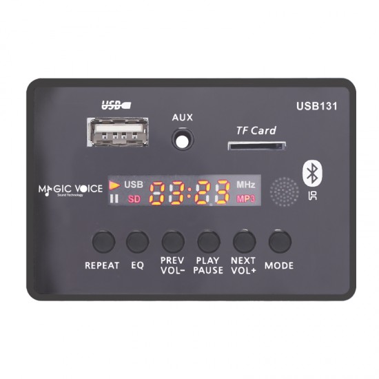 Magi̇cvoi̇ce Mv-131Usb  Usb/Sd/Mic/Aux/Bluetooth Kumandali Ekranli Oto Teyp Çevi̇ri̇ci̇ Di̇ji̇tal Player Board