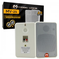 Magicvoice Mv-21 10 Cm 40 Watt Beyaz Sütun Hoparlör 2Li̇ Takim Trafosuz