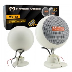 Magicvoice Mv-12 7.5 Cm 20 Watt Beyaz Sütun Sarkik Hoparlör 2Li̇ Takim Trafosuz