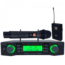 Roof R-203 1 El + 1 Yaka 2 Kanal Uhf Telsi̇z Mi̇krofonu