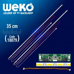 32 Uni̇versal E-Led 36 Ledli̇ (7020) 350Mm 360-450Ma 36-39V Çi̇ft Led+Sürücü+Kablo Takim (Wk-1366)
