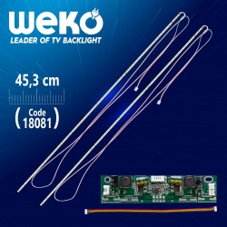 40 Uni̇versal E-Led 48 Ledli̇ (7020) 453Mm 360-450Ma 48-51V Çi̇ft Led+Sürücü+Kablo Takim (Wk-1368)
