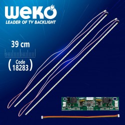 39,5 Uni̇versal E-Led 42 Ledli̇ (7020) 390Mm 360-450Ma 48-51V Çi̇ft Led+Sürücü+Kablo Takim (Wk-0366)