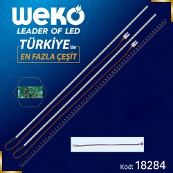 55 Uni̇versal E-Led 69 Ledli̇ (7020) 610Mm 360-450Ma 72-75V Çi̇ft Led+Sürücü+Kablo Takim (Wk-0367)