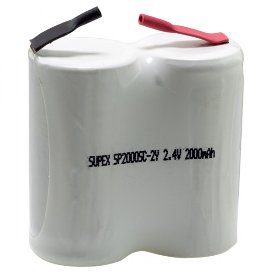 Supex 2Li̇ Yanyana Süpürge Pi̇li̇ 2.4 V 2000 Ma