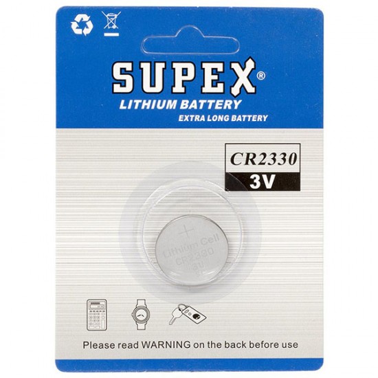 Supex Cr2330 3V Li̇tyum Pi̇l Tekli̇