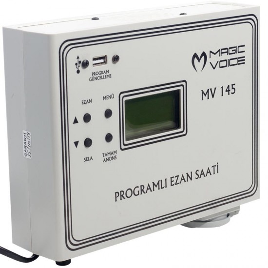 Magicvoice Mv-145 3 Hocali Programli Duvar Ti̇pi̇ Ezan Saati̇ (Tks-014)