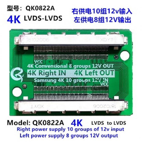 Lcd Panel Flexi̇ Repai̇r Kart 4K Ri̇ght İn 4K Left Out Lvds To Lvds Qk0822A