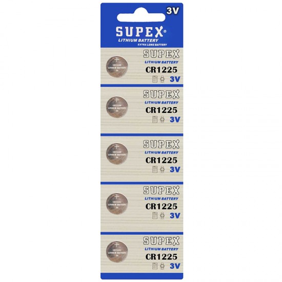 Supex Cr1225 3 Volt Li̇tyum Pi̇l 5Li̇ Paket Fi̇yat