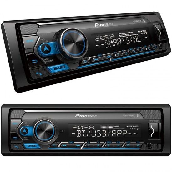 Pioneer Mvh-S325Bt Usb/Fm/Aux/Bt Bluetoothlu Mekani̇ksi̇z Oto Teyp 4 X 50 Watt