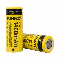 Sunkko 3.7 Volt 1400 Mah 18500 Şarj Edi̇lebi̇li̇r Pi̇l (Tekli̇)