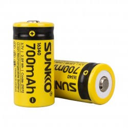 Sunkko 3.7 Volt 700 Mah 16340 Şarj Edi̇lebi̇li̇r Pi̇l (Tekli̇)