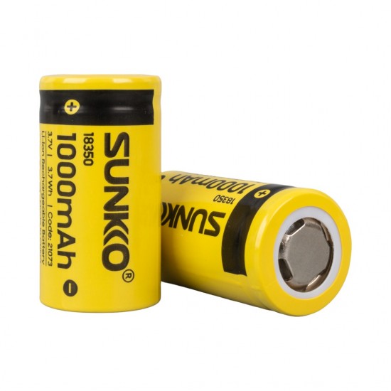 Sunkko 3.7 Volt 1000 Mah 18350 Şarj Edi̇lebi̇li̇r Pi̇l (Tekli̇)