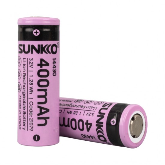 Sunkko Ifr 3.2 Volt 400 Mah 14430 Şarj Edi̇lebi̇li̇r Pi̇l (Tekli̇)