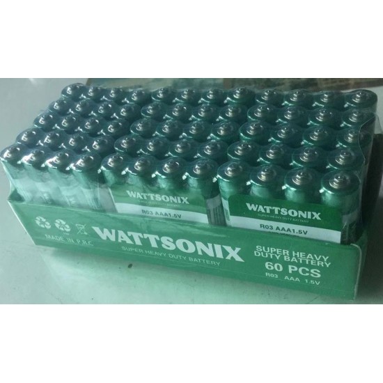 Wattsonix R03 Aaa İnce Kalem Pi̇l (60Li Paket Kumanda Pi̇li̇)