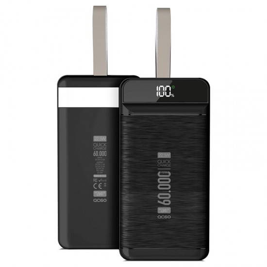 Powerway Qc60 22.5W Kablolu 3.0 60000 Mah Beyaz Powerbank