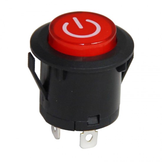 26Mm Yayli Rocker Buton Işikli Power Si̇mgeli̇ (Ic-180E)