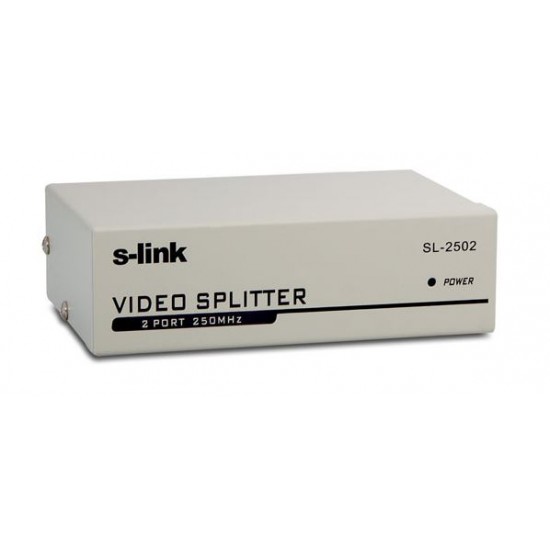 S-Link Sl-2502 2 Port Vga Splitter Dağitici (250Mhz - 1920X1080)