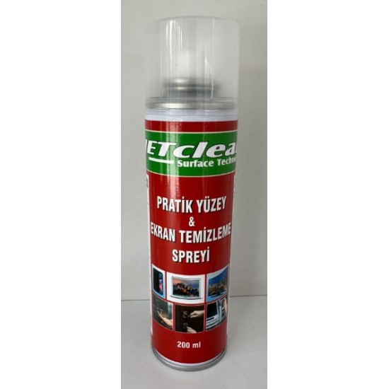 Jetclean 200Ml Prati̇k Yüzey Ve Ekran Temi̇zleme Spreyi̇