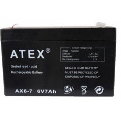 Atex 6 Volt - 7 Amper Akü (150 X 50 X 94 Mm)