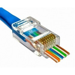 Fully H-607K Ez Yeni̇ Nesi̇l Rj45 Cat5/Cat6 8P/8C Açik Uçlu Soket (100Lük Paket)