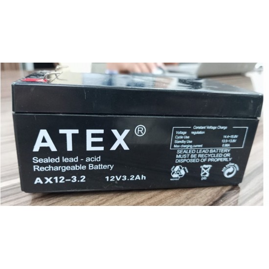 Atex Ax12-3.2 12 Volt - 3.2 Amper Akü (13.4X6.7X6.1Cm)