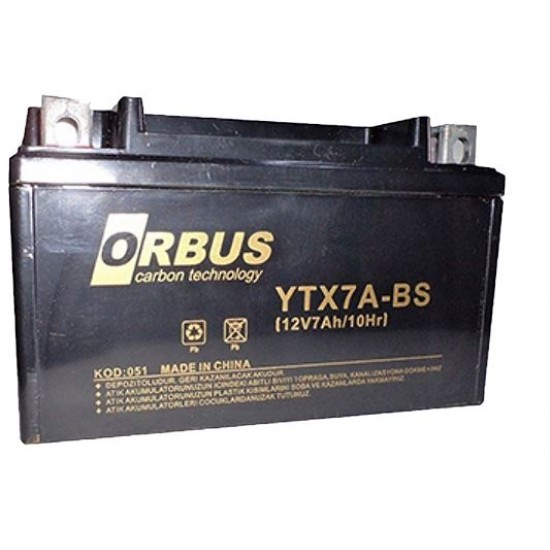 Orbus 12V 7A Motosi̇klet Aküsü (152 X 88 X 98 Mm) (2.5Kg)