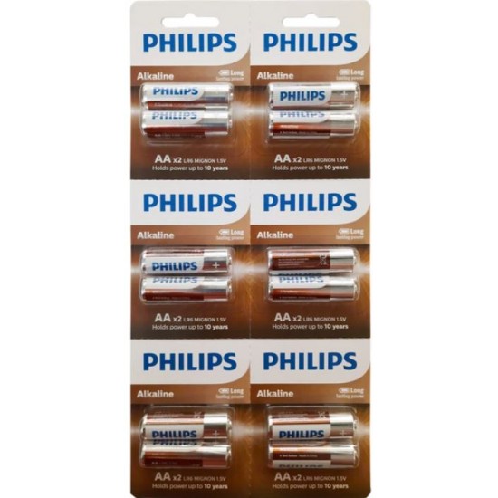 Philips Aa Alkali̇n Kalem Pi̇l 12Li̇ Kartela