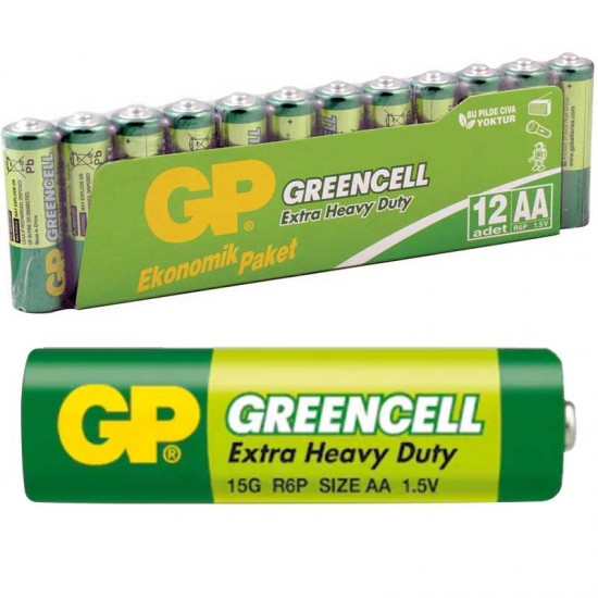 Gp 15G-Greencell 12Li̇ Paket Kalem Pi̇l (12Li̇ Fi̇yat)  Gp 15G-2Vs12