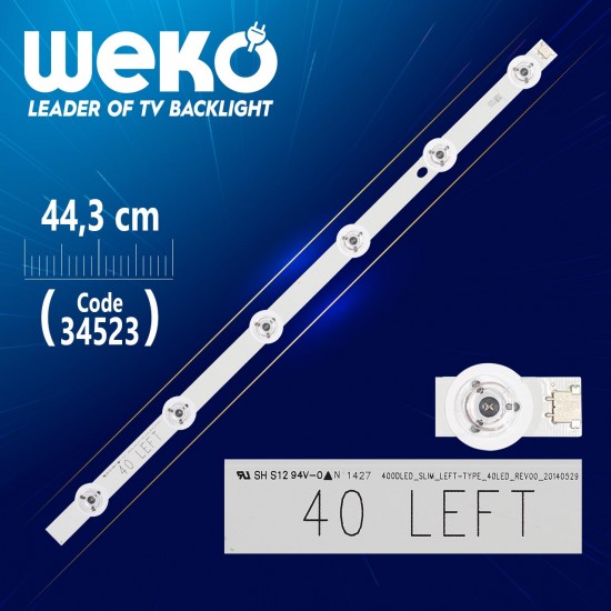 400Dled_Slim_Left-Type_40Led_Rev00 - 44.3 Cm 6 Ledli̇ (Wk-619)