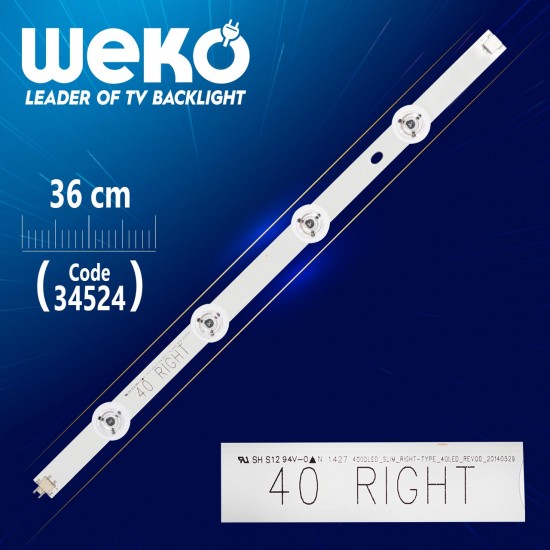 400Dled_Slim_Right-Type_40Led_Rev00 - 36 Cm 4 Ledli̇ (Wk-620)