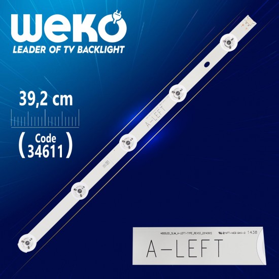 480Dled_Slim_A-Left-Type_Rev03 - 39.2 Cm 5 Ledli̇ - (Wk-659)