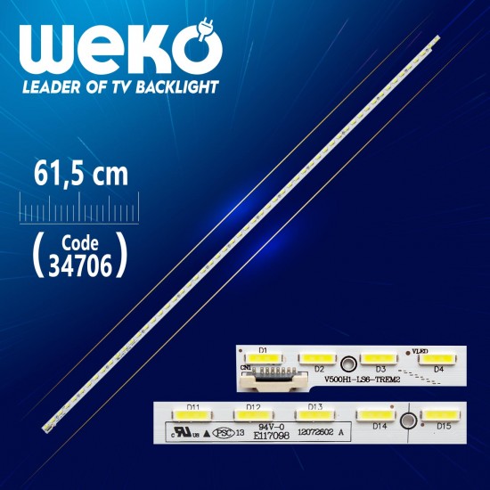 V500D2-Ls1-Trem1- 56 Led 61.5 Cm - (Ri̇ght) - (Wk-692)