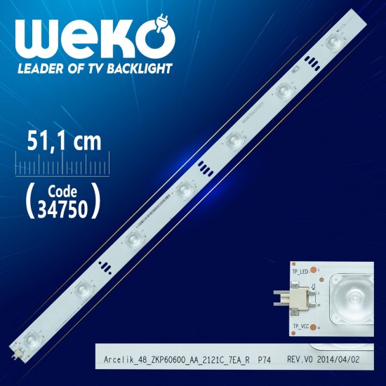 Arcelik_48_Zkp60600_Aa_2121C_7Ea_R P74 Rev.v0 - 51.1 Cm 7 Ledli̇ - (Wk-51)