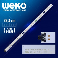 S_Ku6K_43_Fl30_R5_Rev1.0 - Lm41-002269A - Left - V6Du-430Dcb-R2 - 38.3 Cm 5 Ledli̇ (Wk-779)