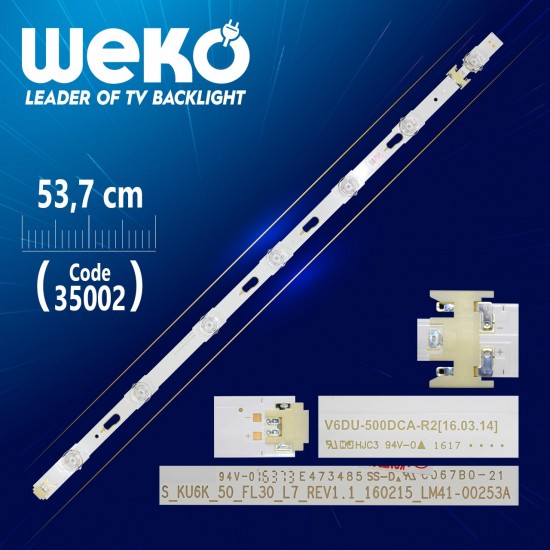 V6Du-500Dca-R2 - S_Ku6K_50_Fl30_L7_Rev1.1_160215 - Left - 53.5 Cm 7 Ledli̇ (Wk-791)